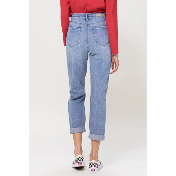 high rise mom jeans