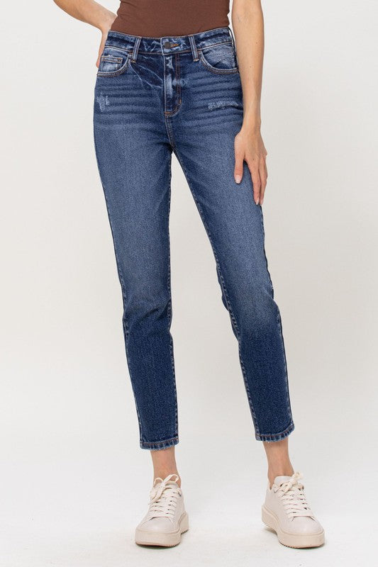 high rise mom jean