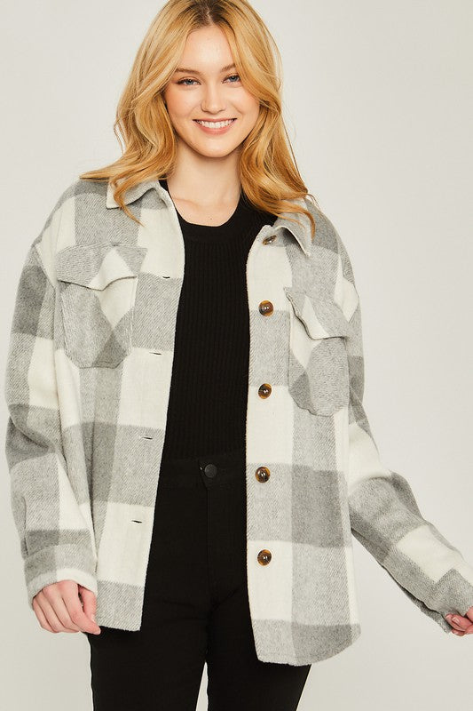 hailey shacket grey