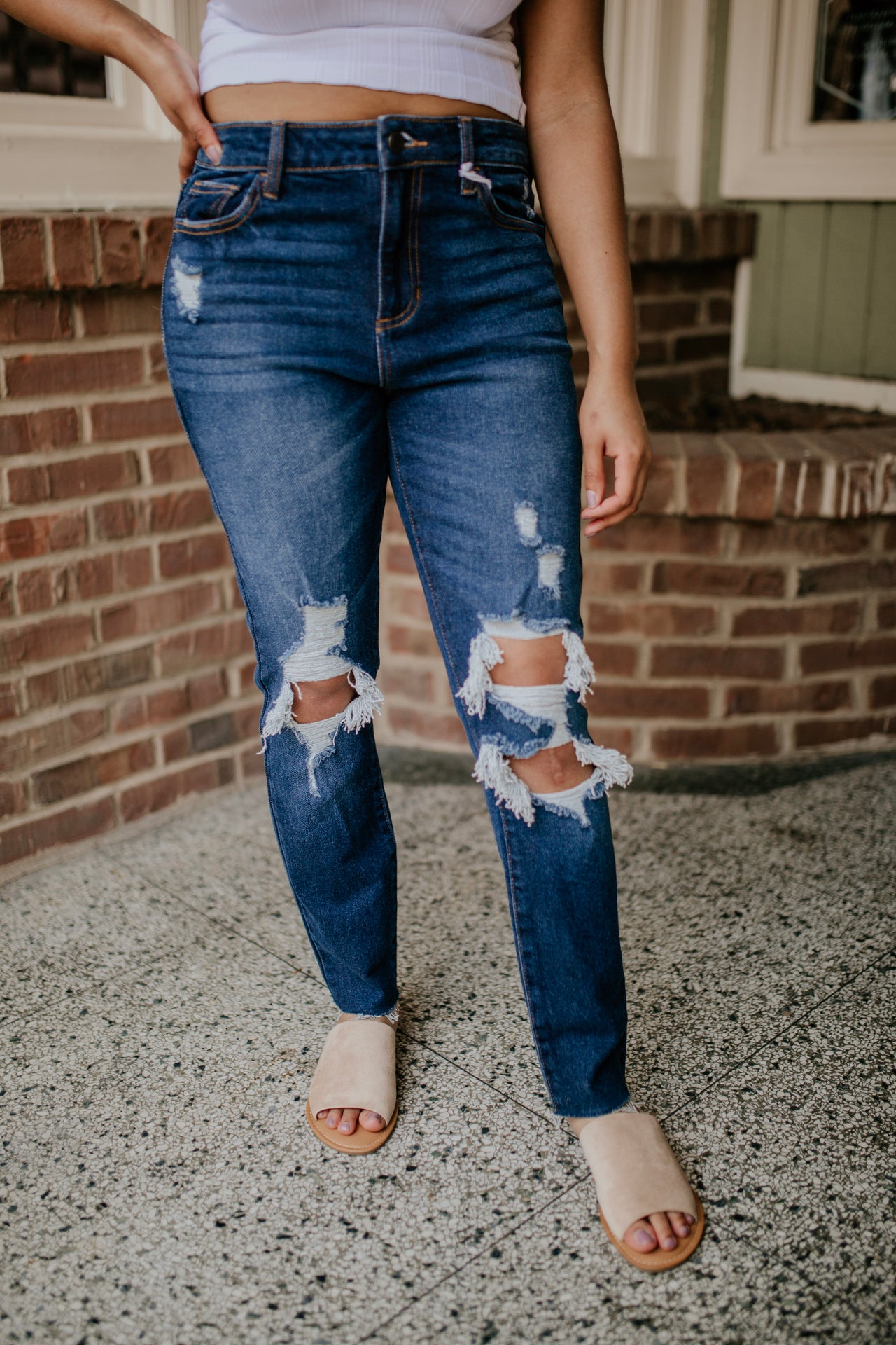 Mom Skinny Dark Wash