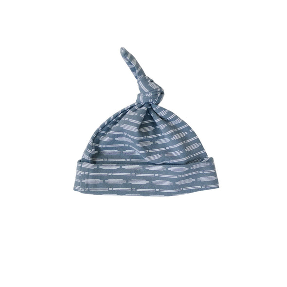 blue horizon newborn knot hat