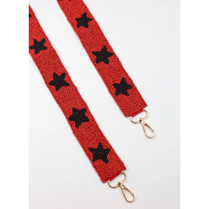 Sienna Star Beaded Crossbody Strap RED