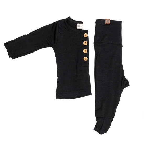 beckham knit top & bottom onyx
