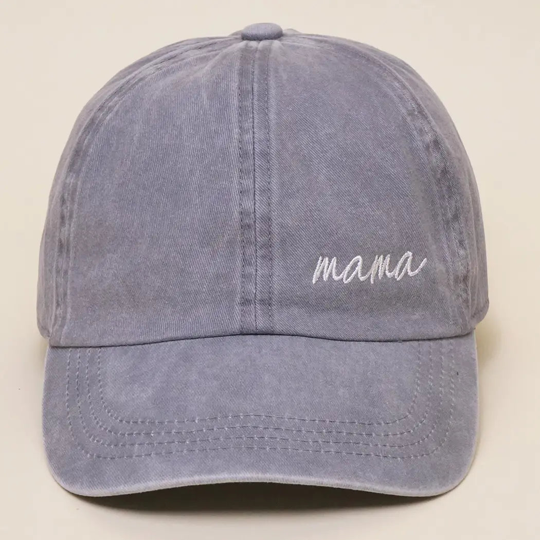 Mama Lettering Embroidery Baseball Cap