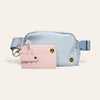 misty blue belt bag with wallet included the darling effect