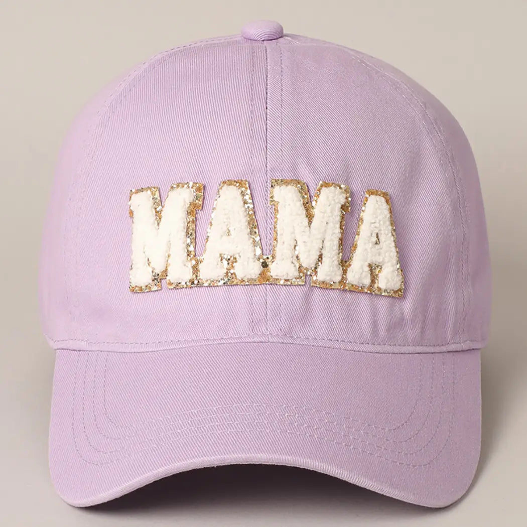 MAMA Chenille Letter Patch Cotton Baseball Cap