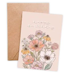 Wildflower Happy Birthday Greeting Card Elyse Breanne Design