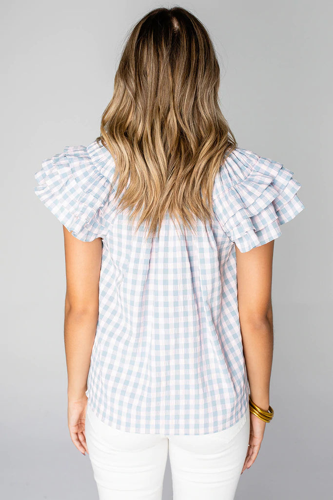 Carla Ruffle Top - Carolina