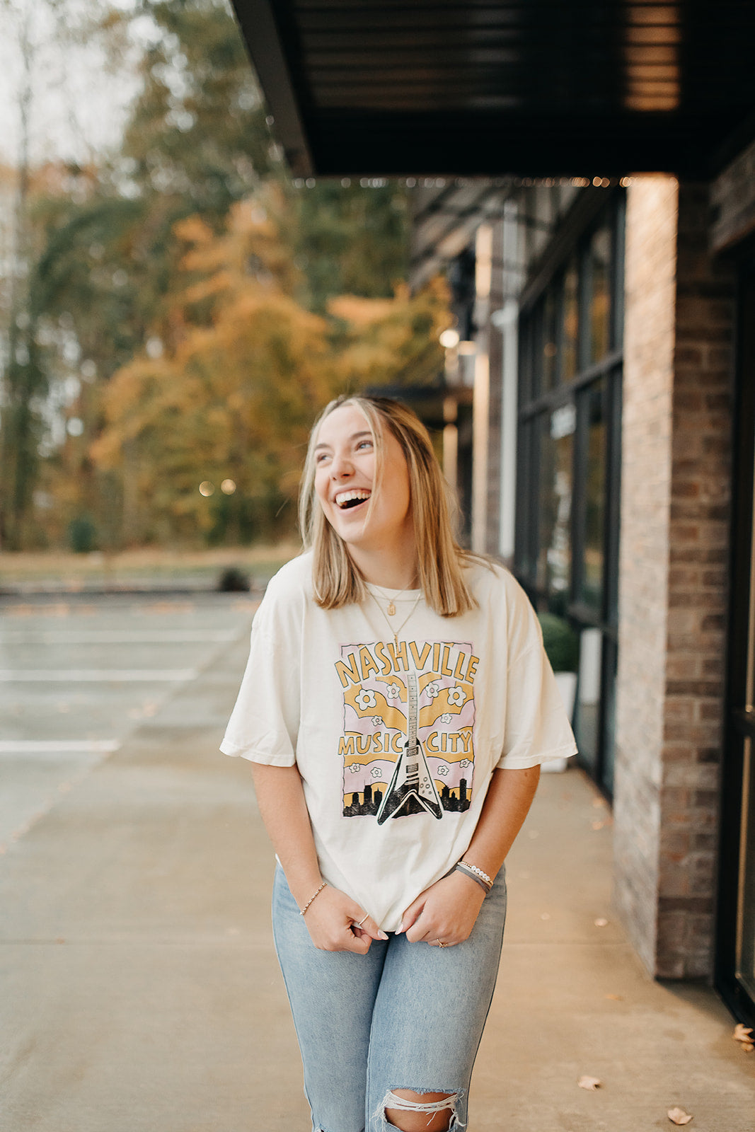 Nashville music city mineral wash tee