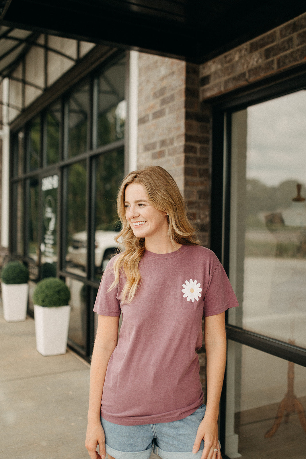 purple daisy logo tee CP