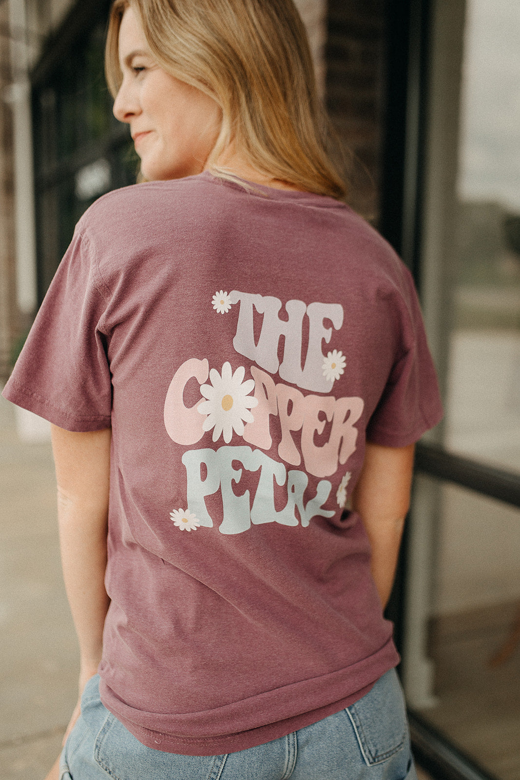 purple daisy logo tee CP