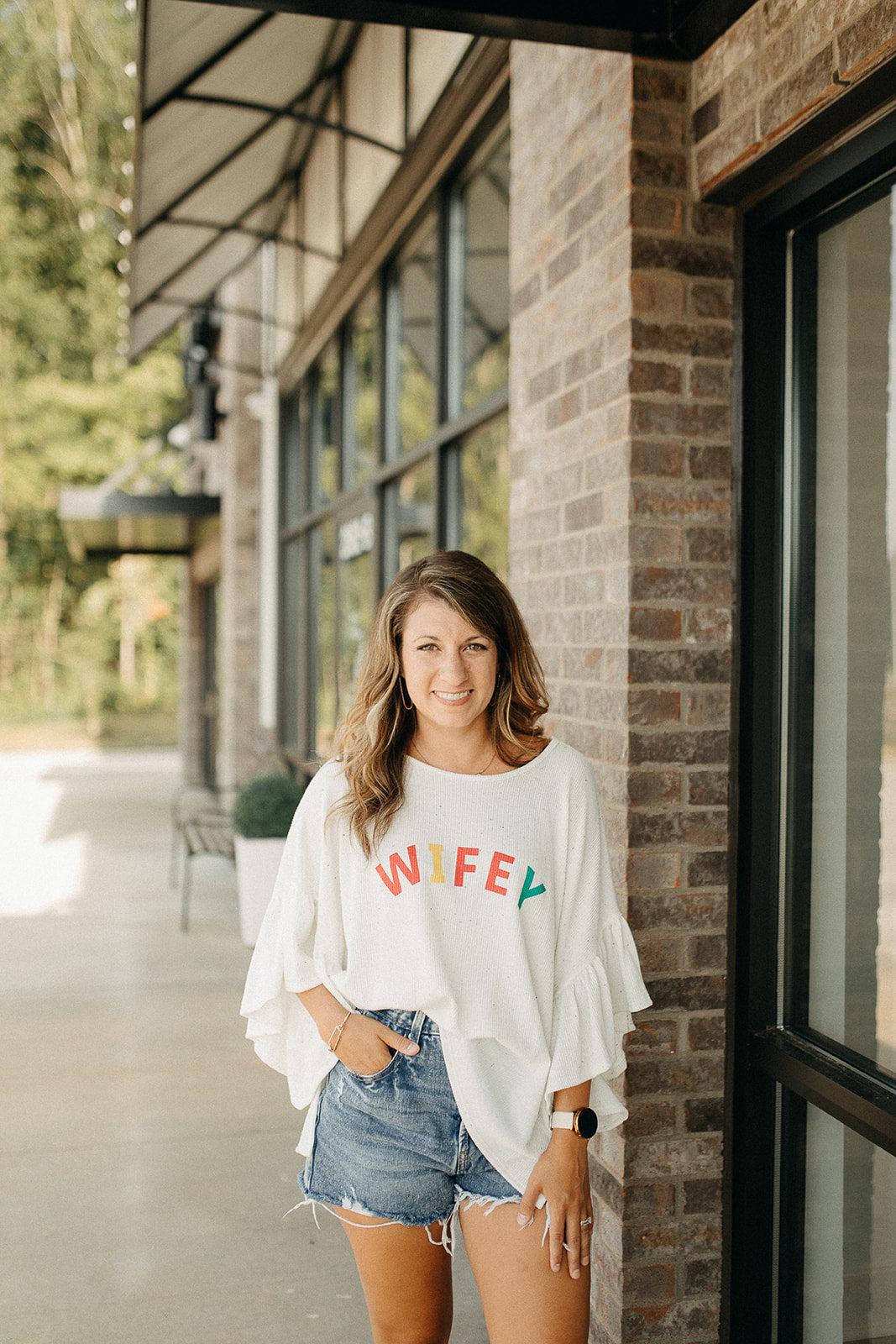 wifey confetti tee