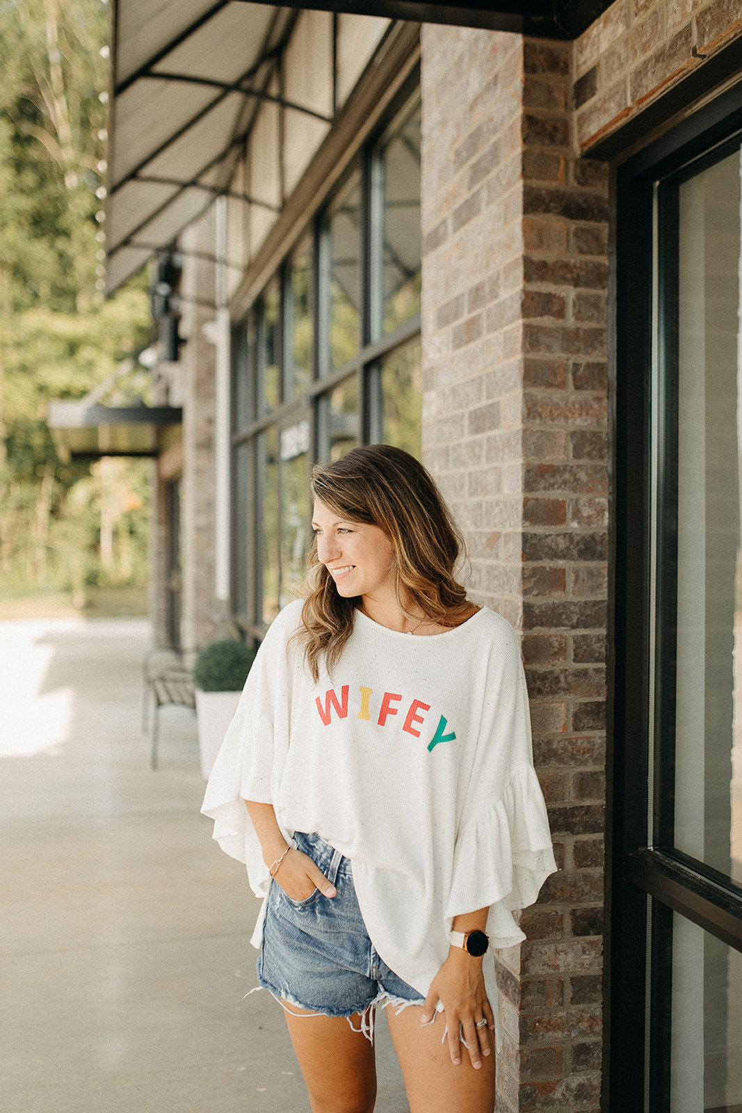 wifey confetti tee