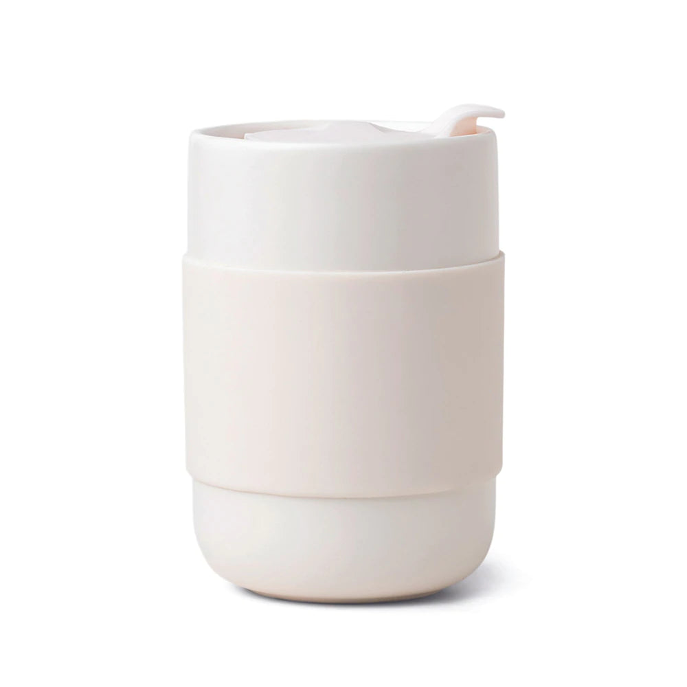 CERAMIC TUMBLER - CREAM, 14 OZ