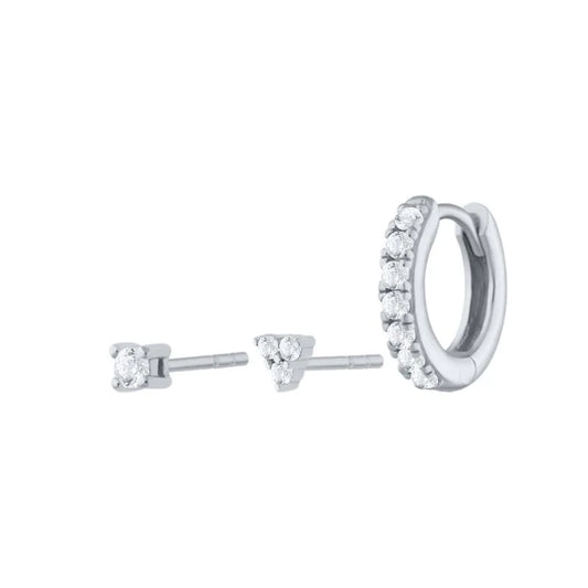 boca stud set silver alco
