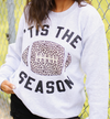 tis the season leopard football sweatshirt