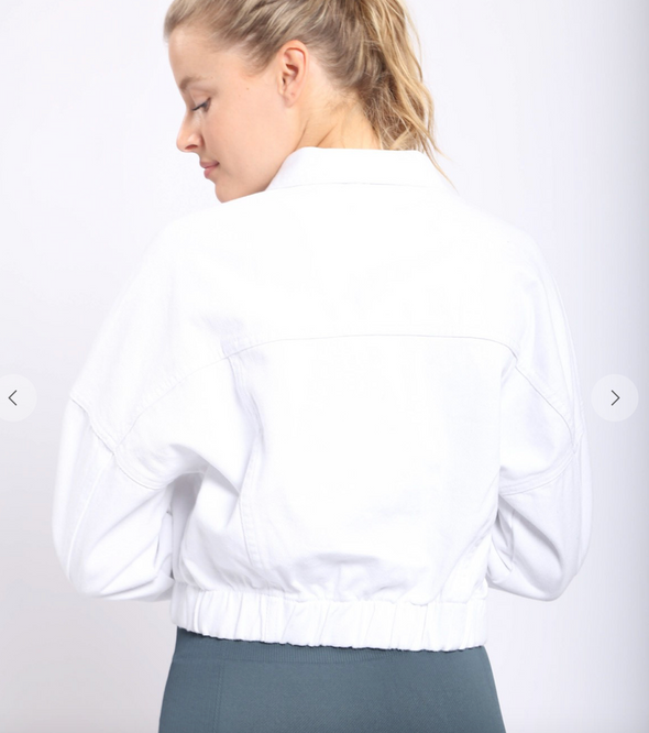 julia denim jacket white