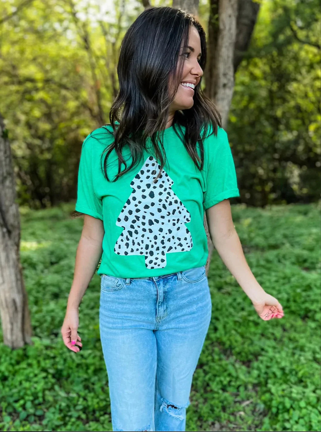 green dalmatian tee
