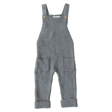 grey knit overalls