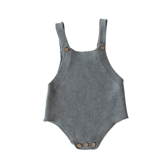 grey knit romper