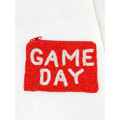 Game Day Beaded Zip Pouches