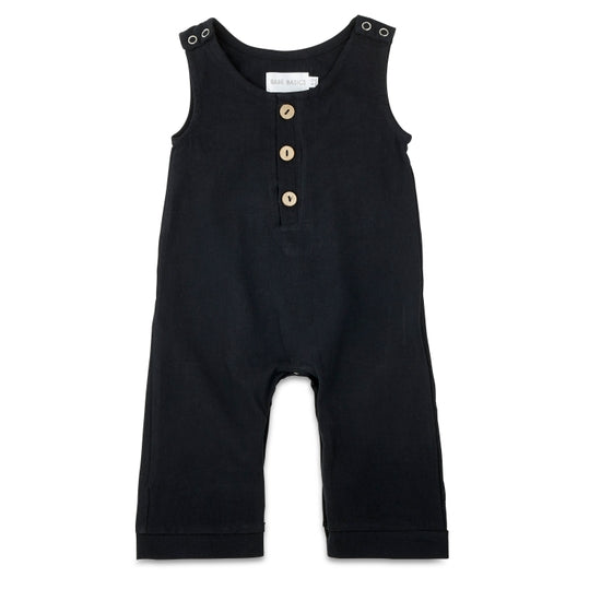 black linen romper