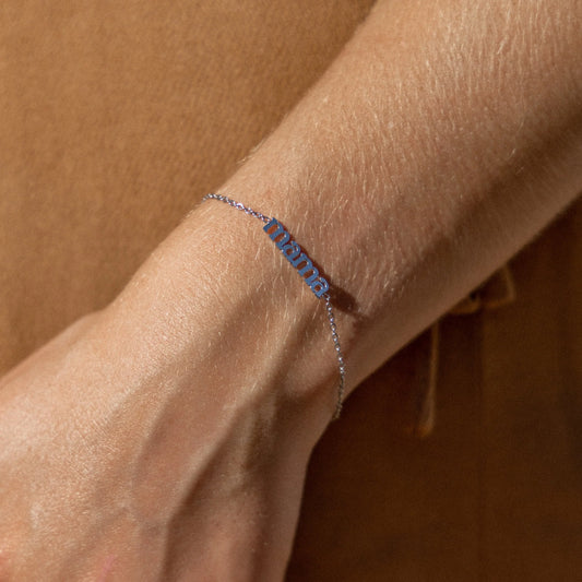mama bracelet silver