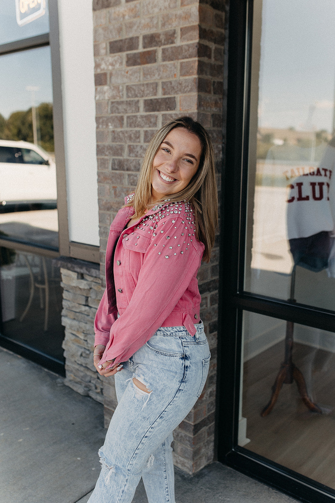 natalie hot pink jacket