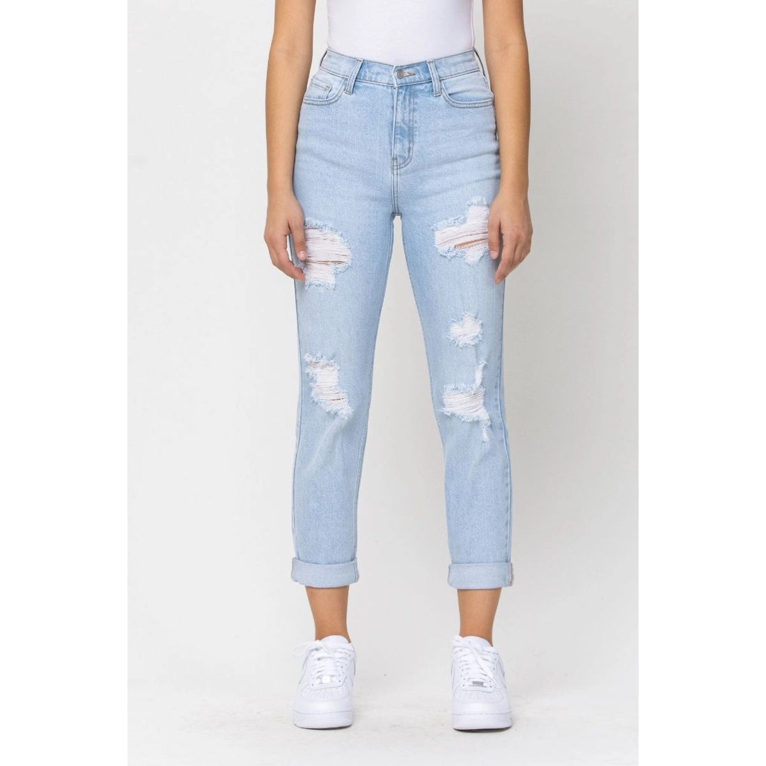 high rise mom jeans