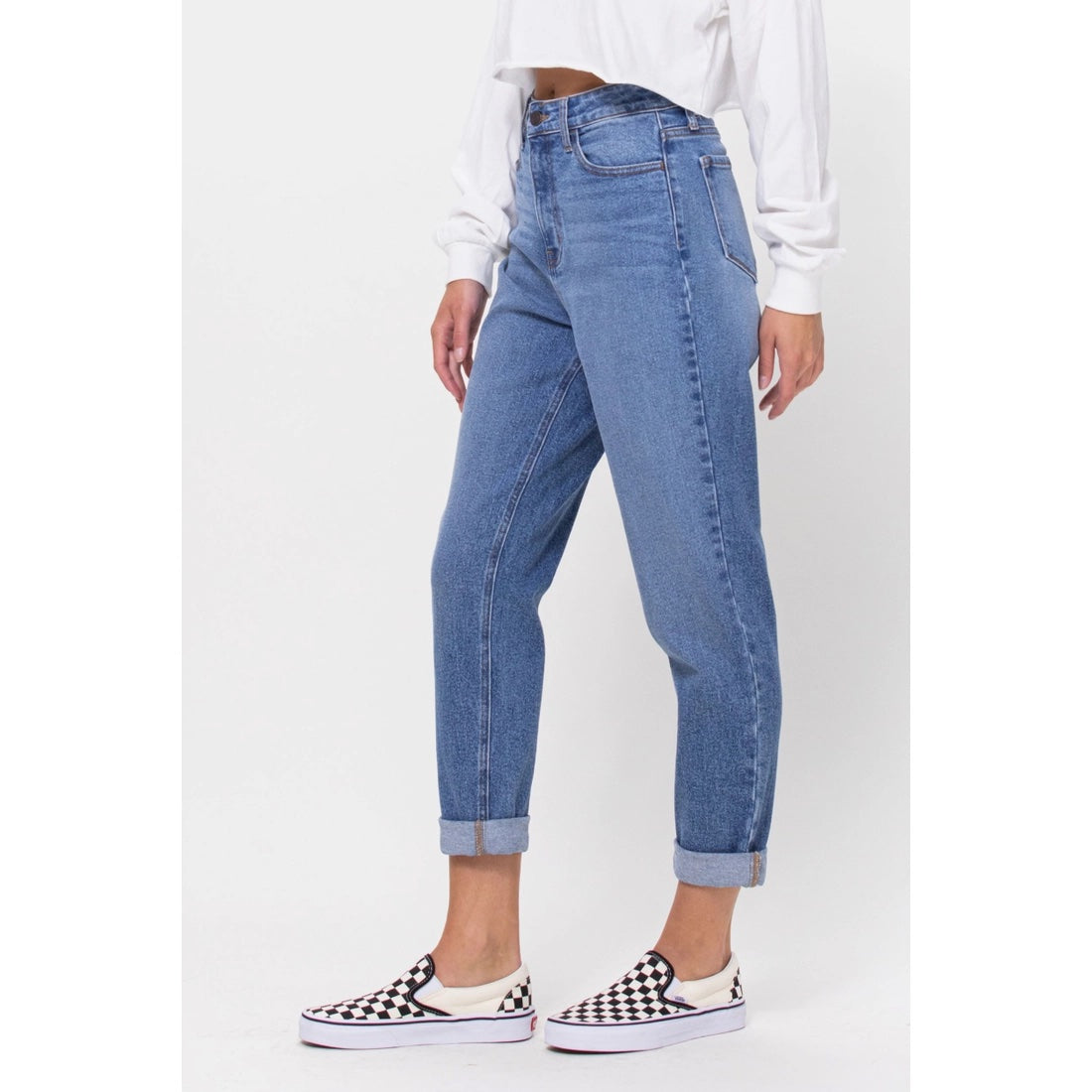 high rise mom jean