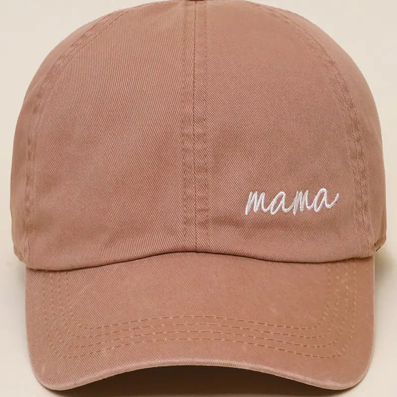 Mama Lettering Embroidery Baseball Cap