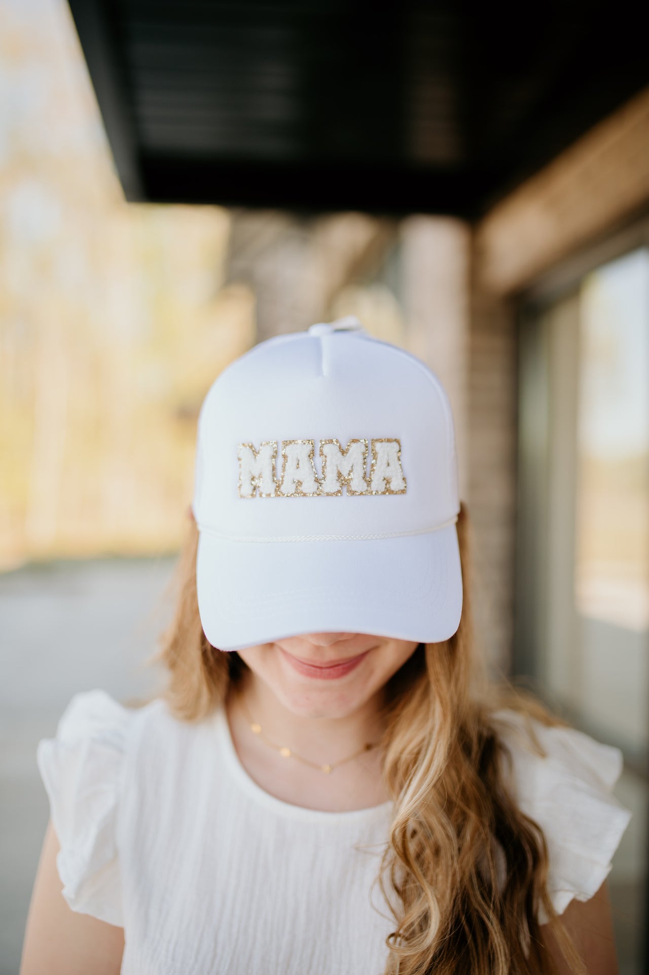 MAMA Chenille Patched Trucker Cap