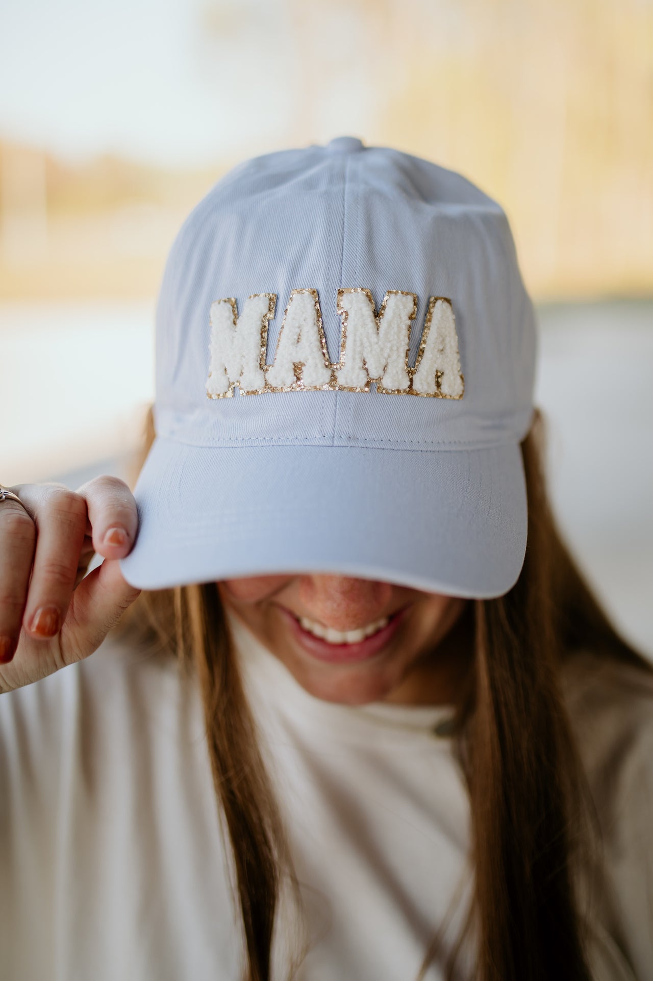 MAMA Chenille Letter Patch Cotton Baseball Cap