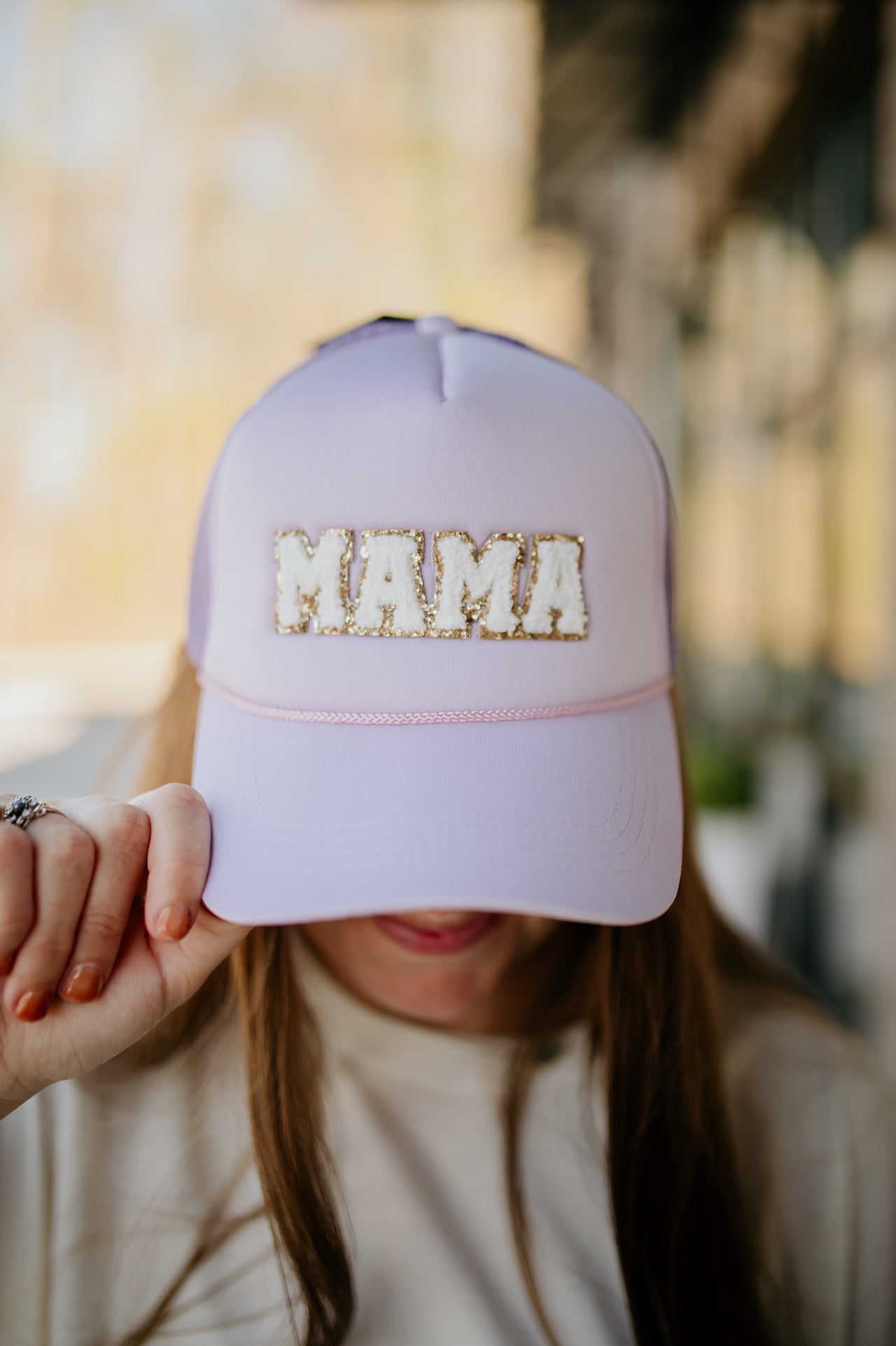 MAMA Chenille Patched Trucker Cap