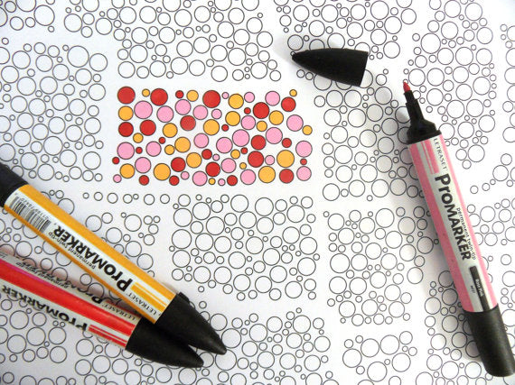 Bubbles US coloring map