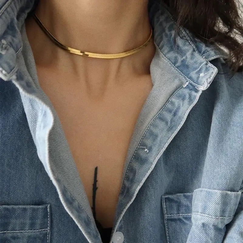 serena herringbone necklace