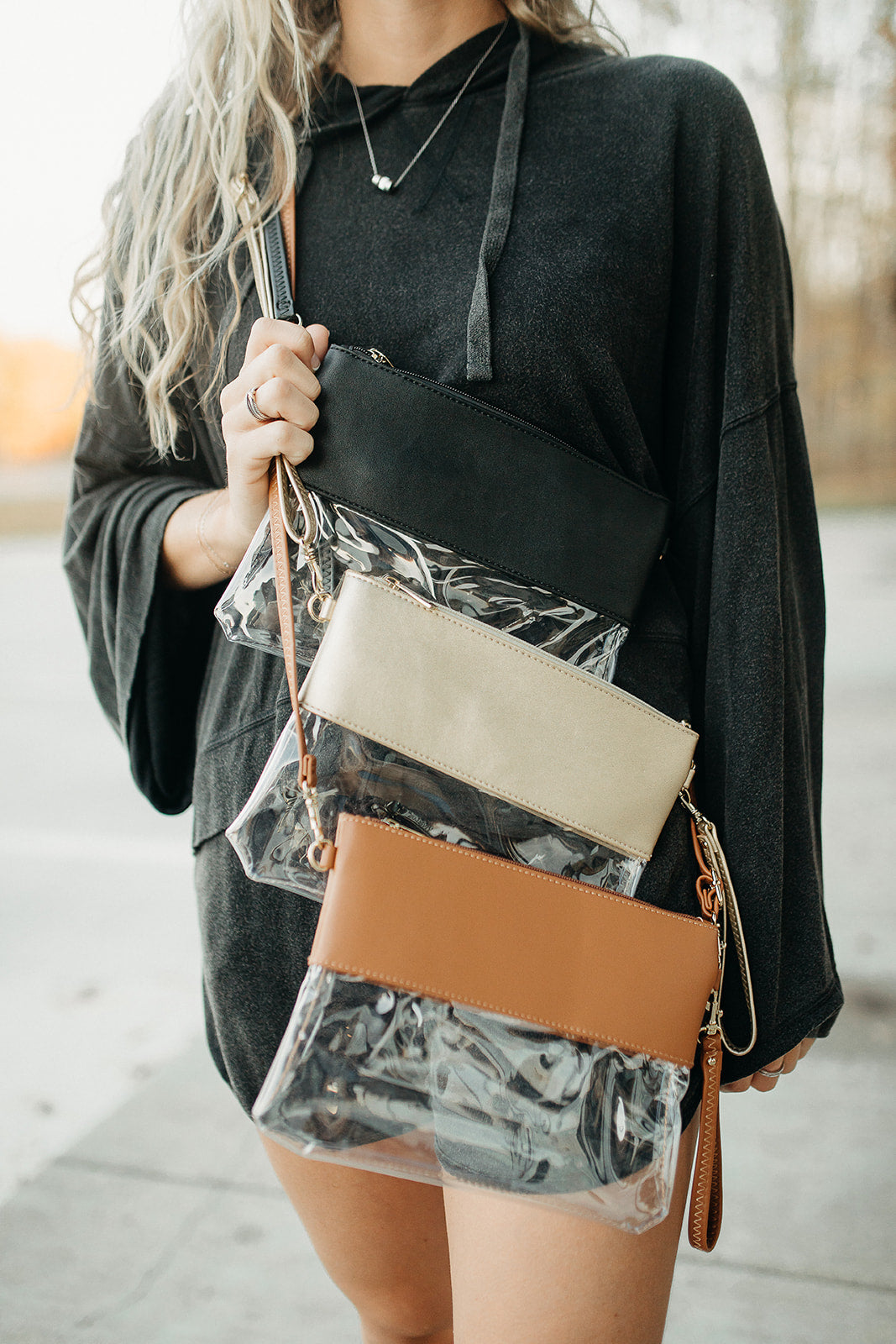 neutral clear bags