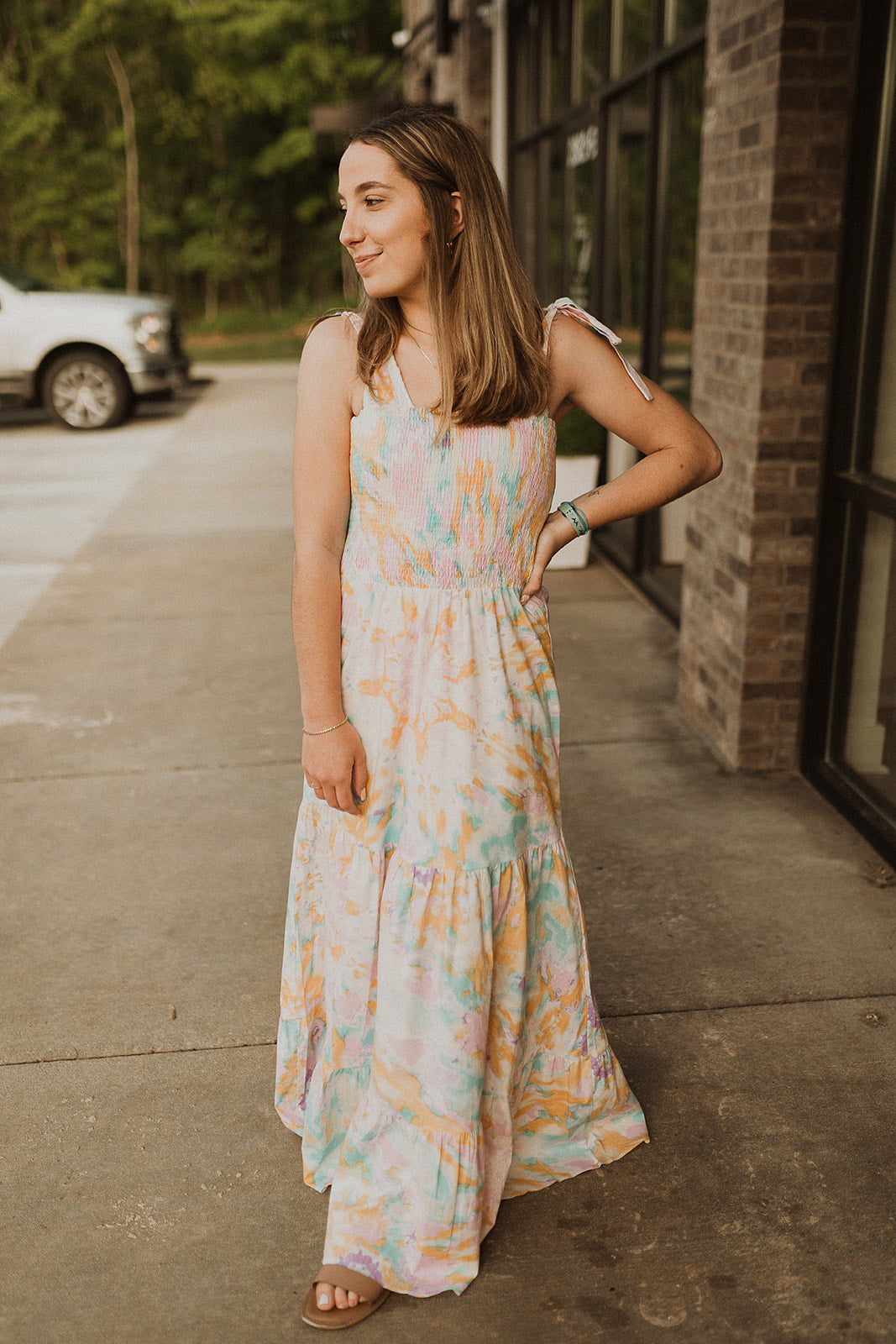 Stephanie Tie Shoulder Maxi Dress