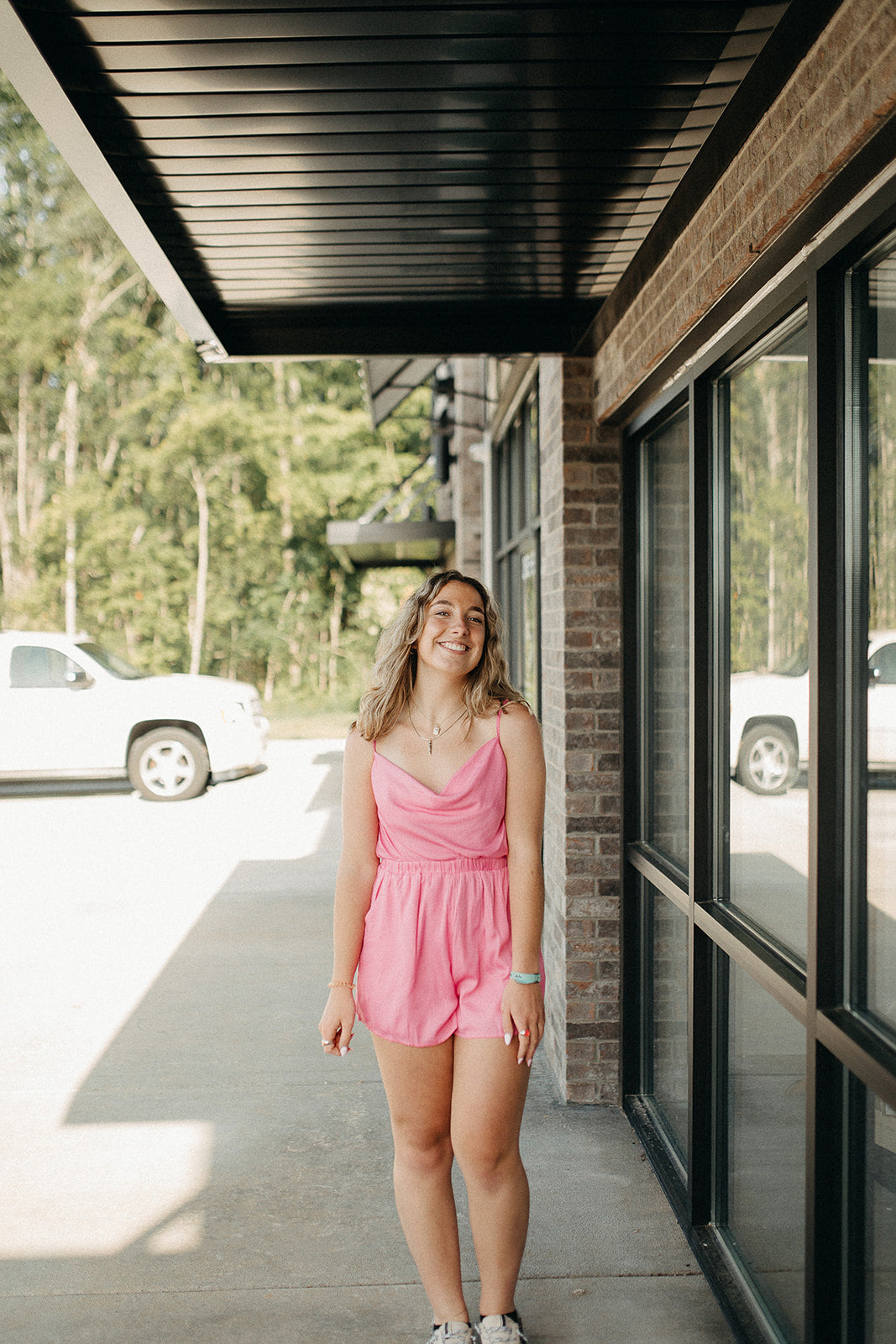 alice hot pink romper