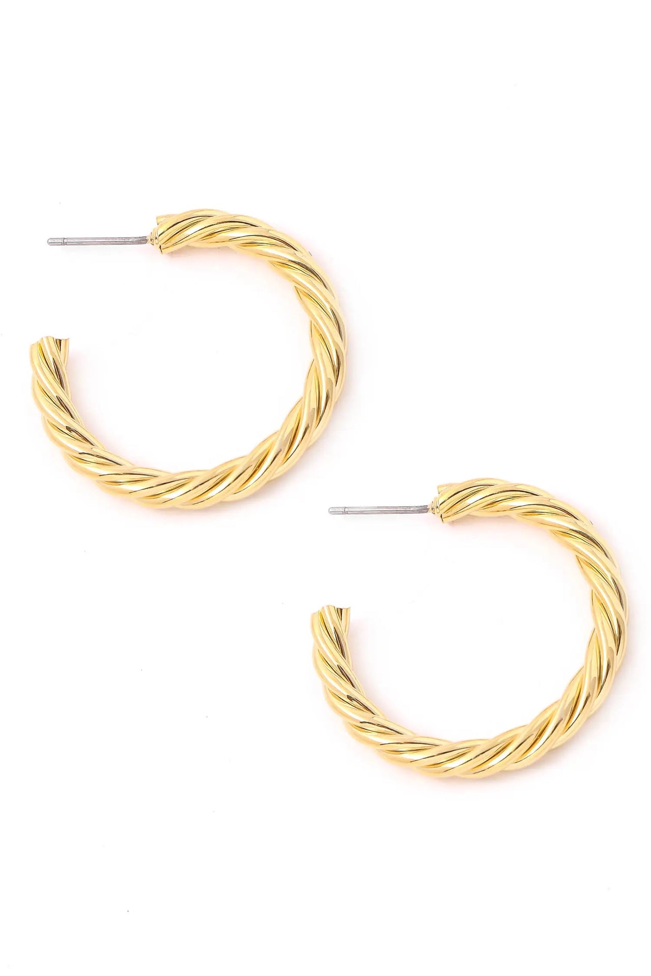 twist hoops gold