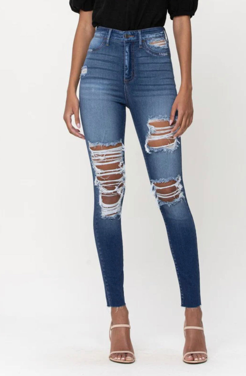 Raw Hem High Rise Skinny