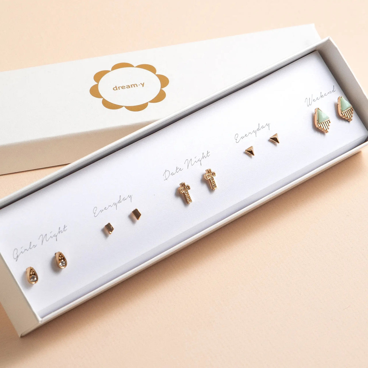 Cross Box Earring Set