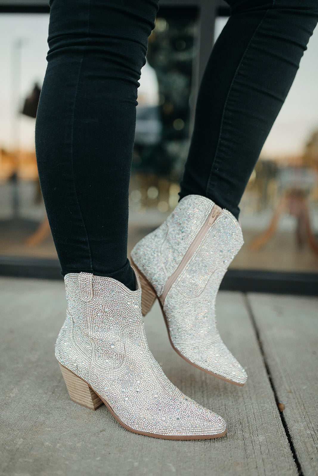 Harlow rhinestone bootie