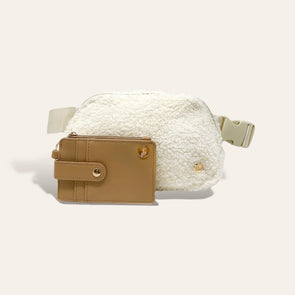 fuzzy belt bag with wallet included the darling effect