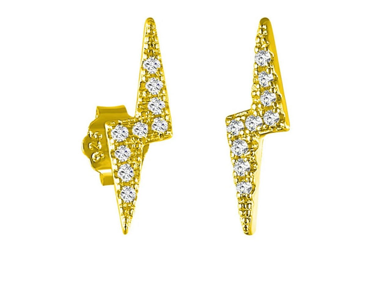 Alco Lightning Bolt Studs Gold