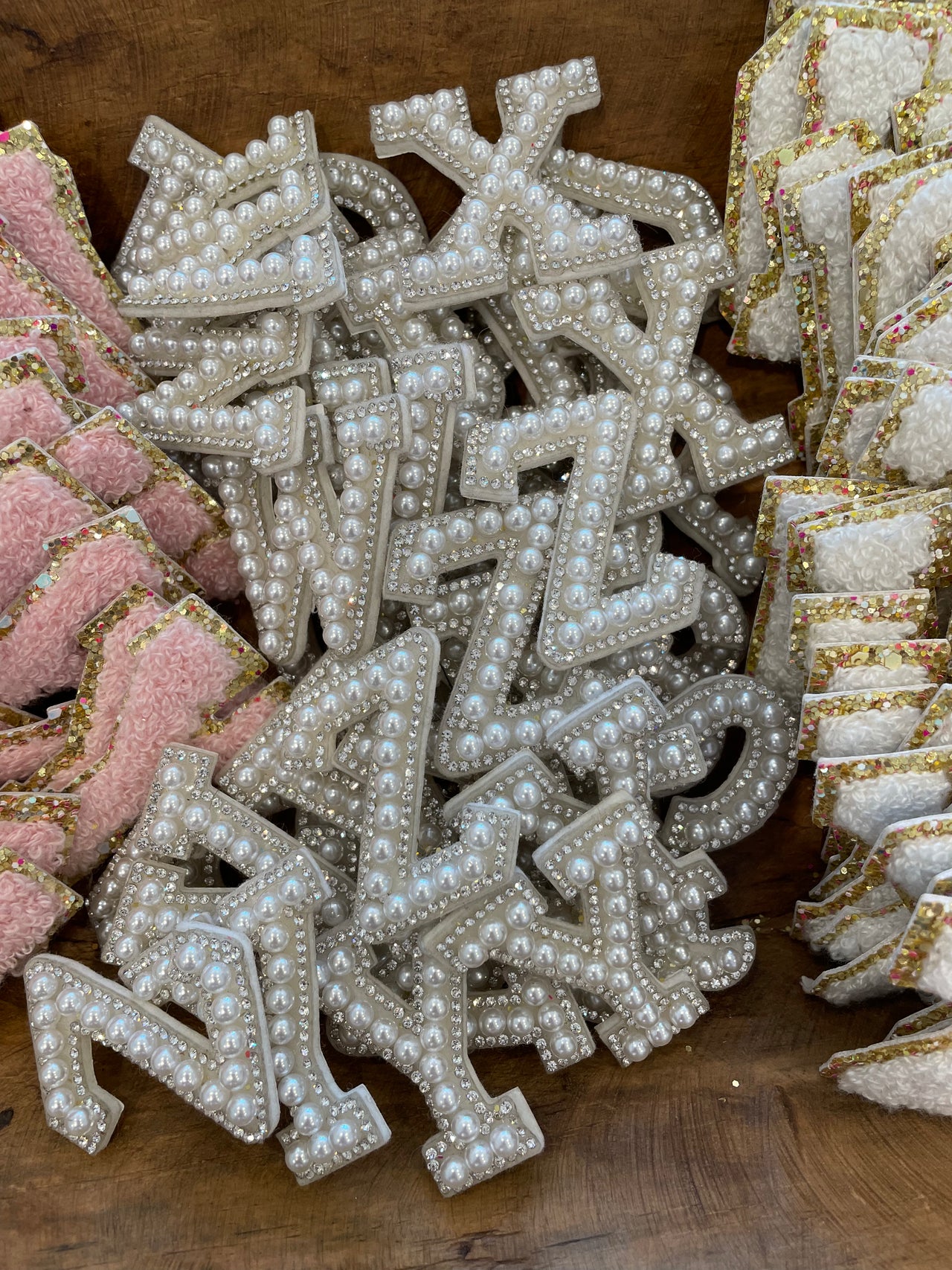 Adhesive Letter Patch - White Pearl