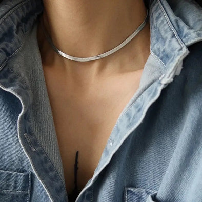 serena herringbone necklace