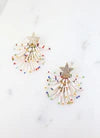Noel Beaded Christmas Tree Earring WHITE