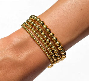 Seaside stretch bracelet GOLD & SILVER 5mm