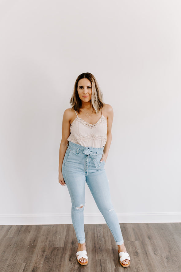 cali bow jeans light wash